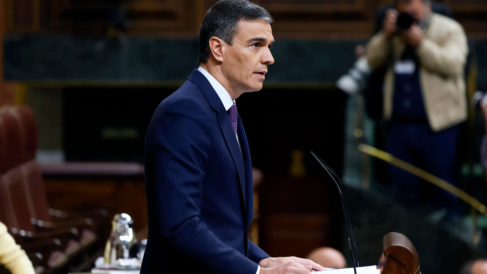 El presidente del Gobierno, Pedro S&aacute;nchez, en el Congreso de los Diputados