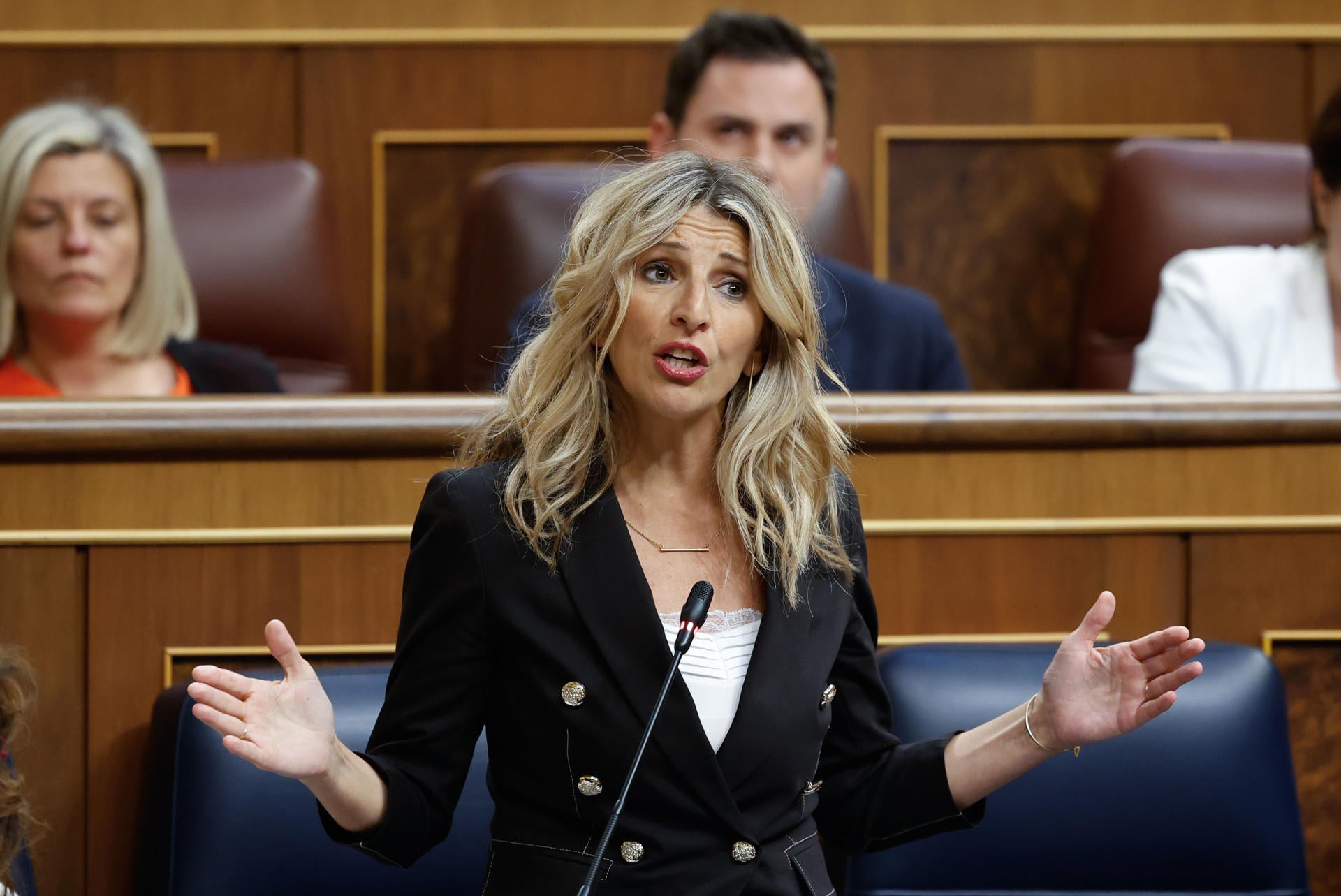 La embajadora de Israel en España ve "intolerables" las palabras de Yolanda Díaz por usar un "lema de Hamás" La embajadora de Israel en España ve "intolerables" las palabras de Yolanda Díaz por usar un "lema de Hamás"