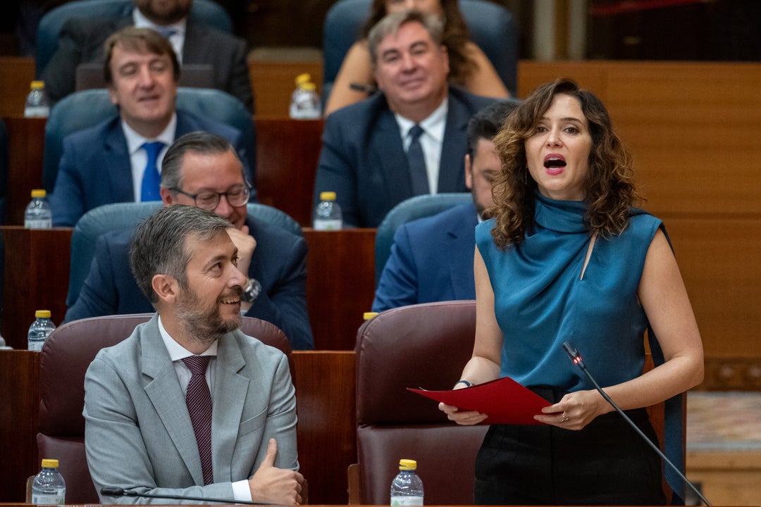 Ayuso dice que la izquierda quiere hacer con Hamás lo mismo que con ETA: "Tú mata, que yo te daré un Estado" Ayuso dice que la izquierda quiere hacer con Hamás lo mismo que con ETA: "Tú mata, que yo te daré un Estado"