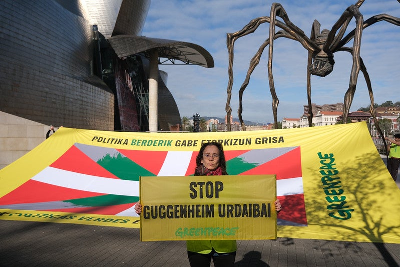 Greenpeace lleva a los tribunales el proyecto del nuevo Museo Guggenheim de Urdaibai Greenpeace lleva a los tribunales el proyecto del nuevo Museo Guggenheim de Urdaibai