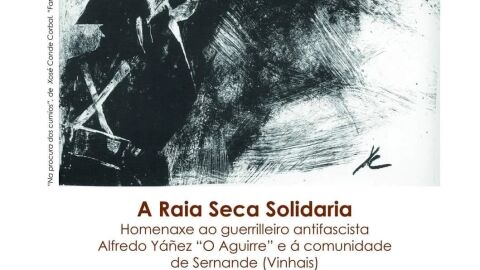 Cartel do homenaxe a Alfredo Ya&ntilde;ez 'O Aguirre'