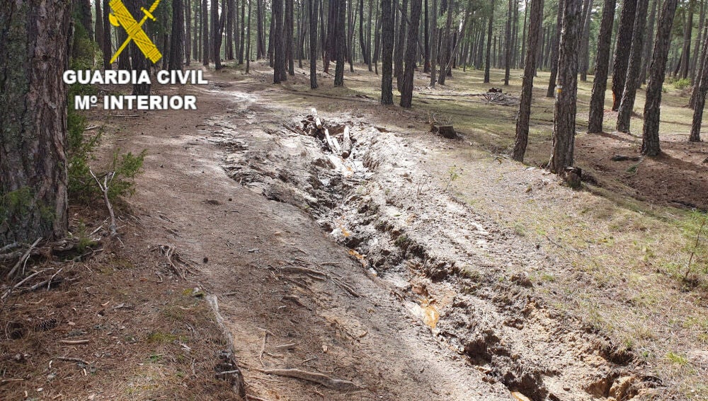 Algunos de los daños causados en espacios protegidos