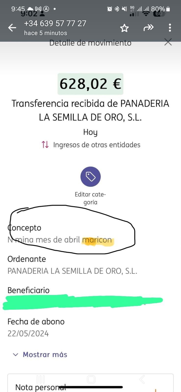 "Nómina de abril maricón": una panadería de Málaga es denunciada por homofobia contra un trabajador "Nómina de abril maricón": una panadería de Málaga es denunciada por homofobia contra un trabajador