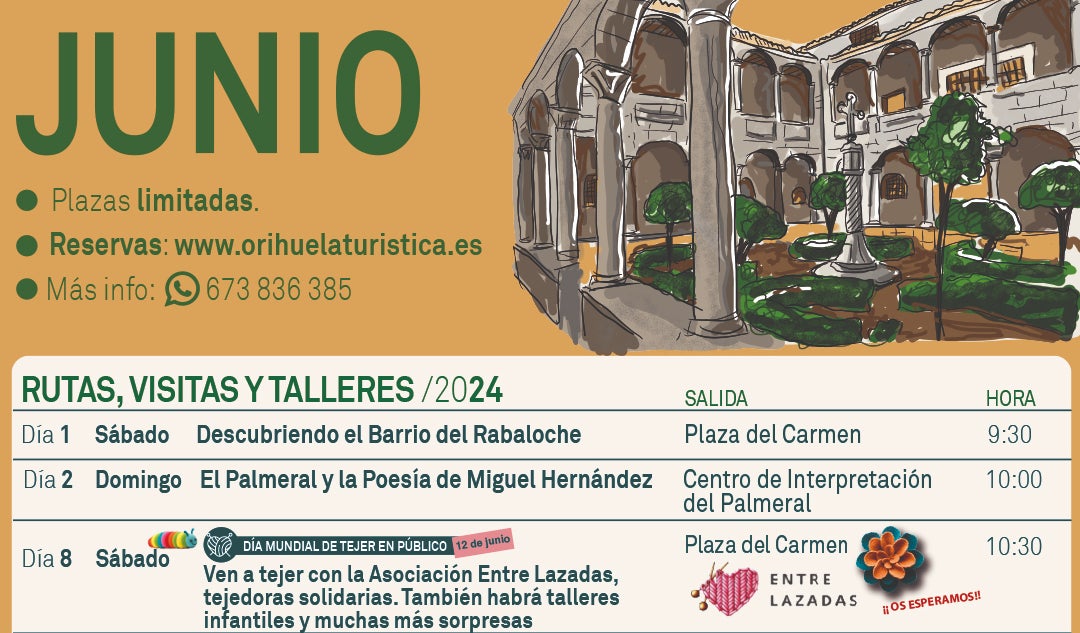 Leyendas y reconquistas, la historia cobra vida en las Rutas Turísticas de junio en Orihuela Leyendas y reconquistas, la historia cobra vida en las Rutas Turísticas de junio en Orihuela