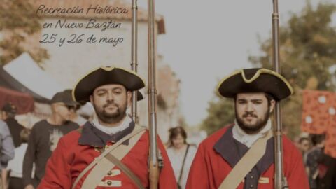 Cartel de la recreaci&oacute;n hist&oacute;rica de Nuevo Bazt&aacute;n