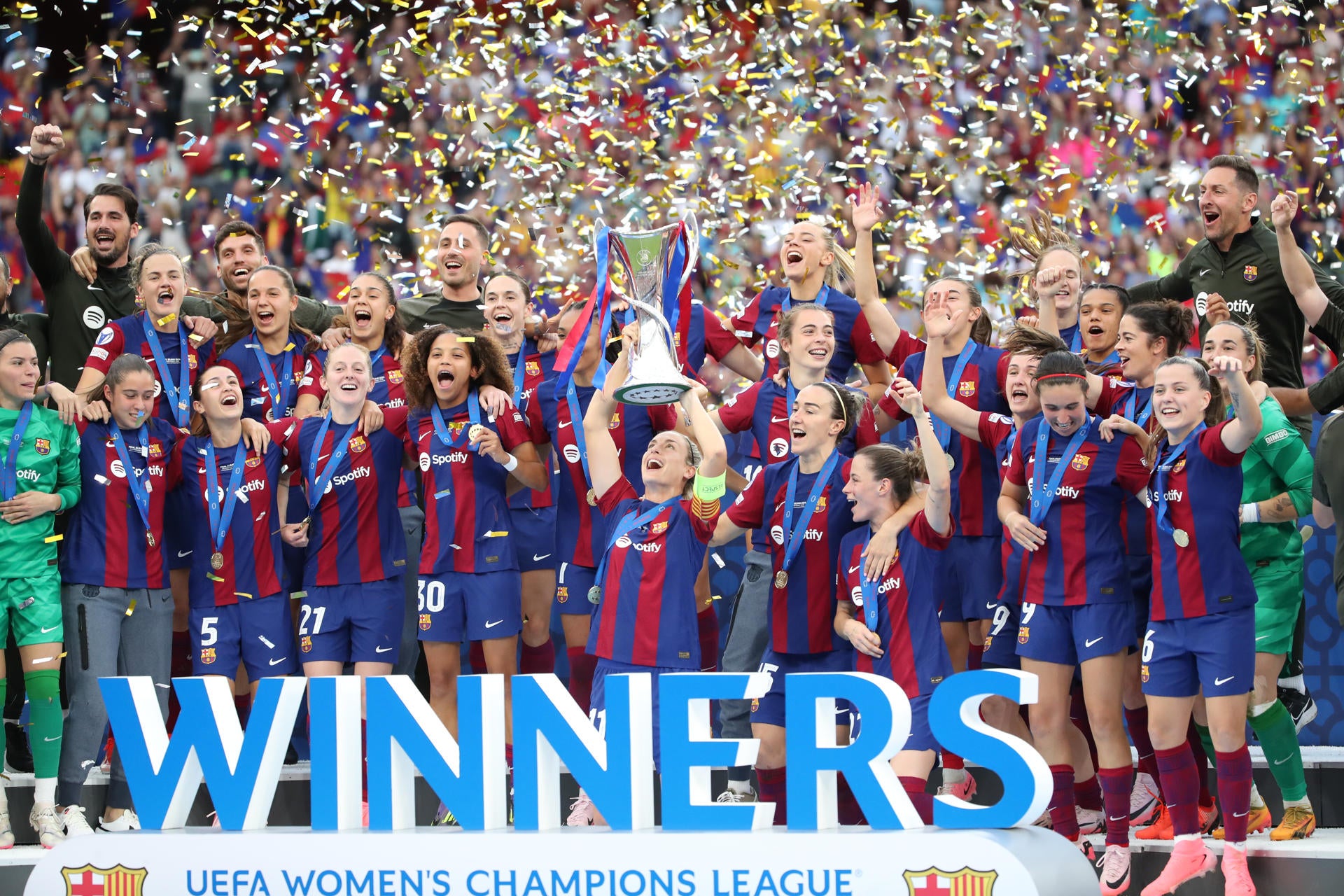 El Barça conquista la Champions League femenina tras ganar la final al Lyon El Barça conquista la Champions League femenina tras ganar la final al Lyon
