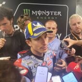 Marc Márquez: "Ahora mismo el mundial es cosa de dos y espero engancharme aunque sea con los dientes"