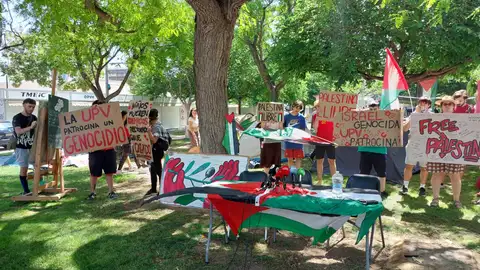 Los estudiantes acampados en la UPV Los estudiantes acampados en la UPV