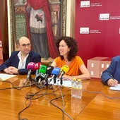 Responsables de la UCLM durante la presentación de la EvAU Responsables de la UCLM durante la presentación de la EvAU