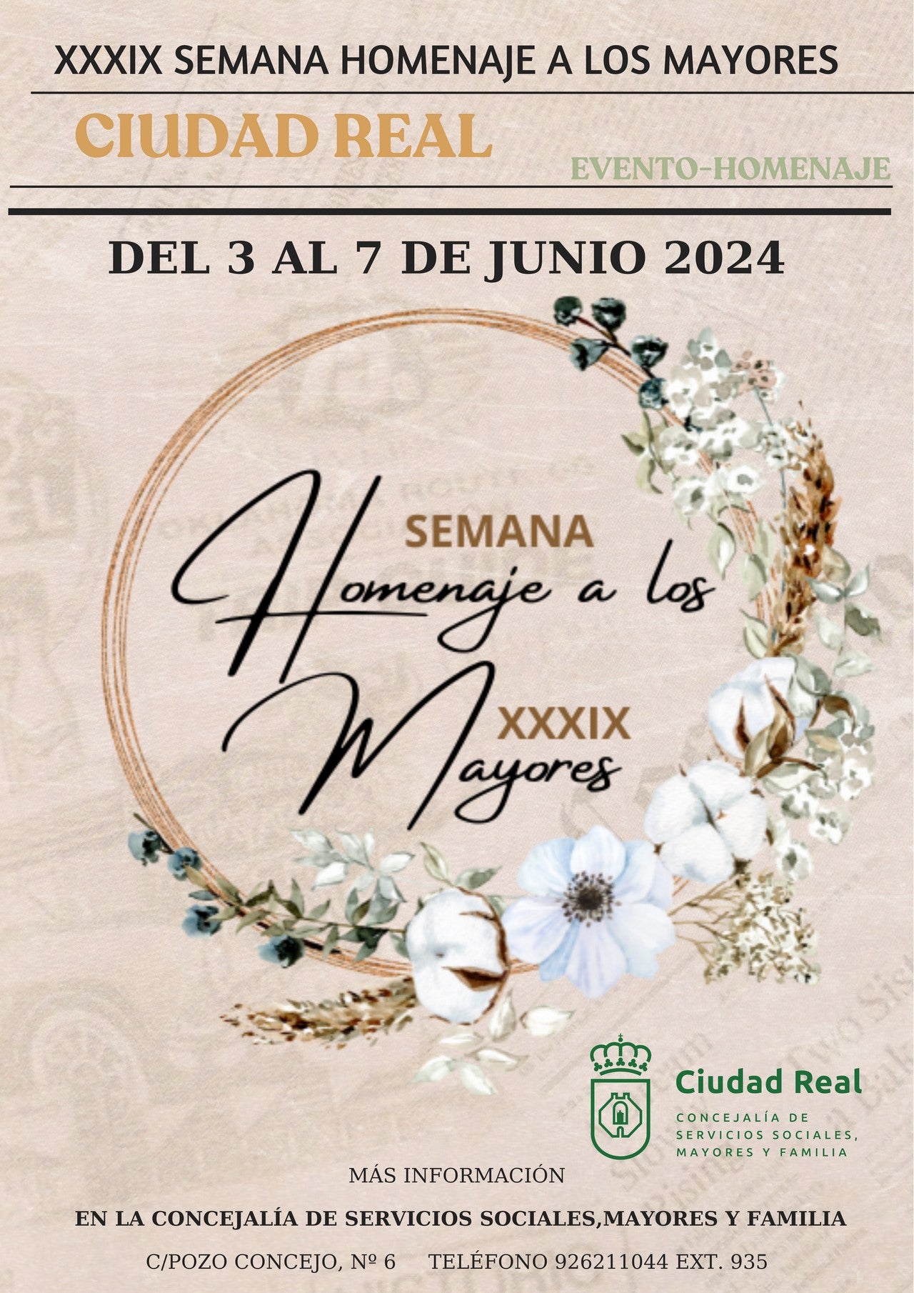 Comienzan las actividades de la XXXIX Semana Homenaje a los Mayores Comienzan las actividades de la XXXIX Semana Homenaje a los Mayores