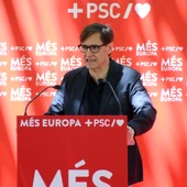 Salvador Illa, en una acte de campanya de les europees Salvador Illa, en una acte de campanya de les europees