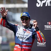 El campeón del mundo de motociclismo y corredor de Gresini, Marc Márquez El campeón del mundo de motociclismo y corredor de Gresini, Marc Márquez