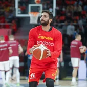 Ricky Rubio en un partido con la selección española Ricky Rubio en un partido con la selección española