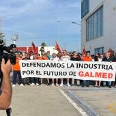 Concentración de la plantilla de ThyssenKrupp Galmed posterior al encierro en sus instalaciones