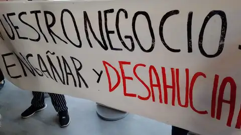 Una de las protestas del Sindicat Barri de Carolines Una de las protestas del Sindicat Barri de Carolines