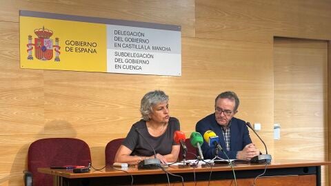 La subdelegada del Gobierno en Cuenca, Mari Luz Fern&aacute;ndez, durante la presentaci&oacute;n del dispositivo en la Subdelegaci&oacute;n del Gobierno