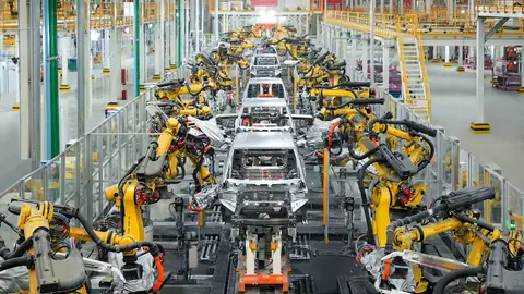 Fábrica de coches de la marca china BYD. Fábrica de coches de la marca china BYD.