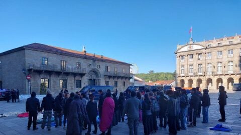 Desalojadas sin incidencias las personas que se encontraban encerradas en el rectorado de la USC en una protesta pro Palestina