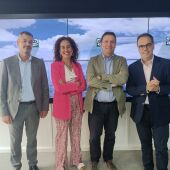 Ariadna Belver amb Carles Sala, Portaveu i Director de l’Àrea Jurídica del Col·legi d’API de Barcelona i de l’Associació d’Agents Immobiliaris de Catalunya. Alex Vázquez, Director Departament de Gestió d’Habitatges de Lloguer a Forcadell. Ignacio Aranda, Director de Gestió de Patrimonis a Guinot–Prunera.