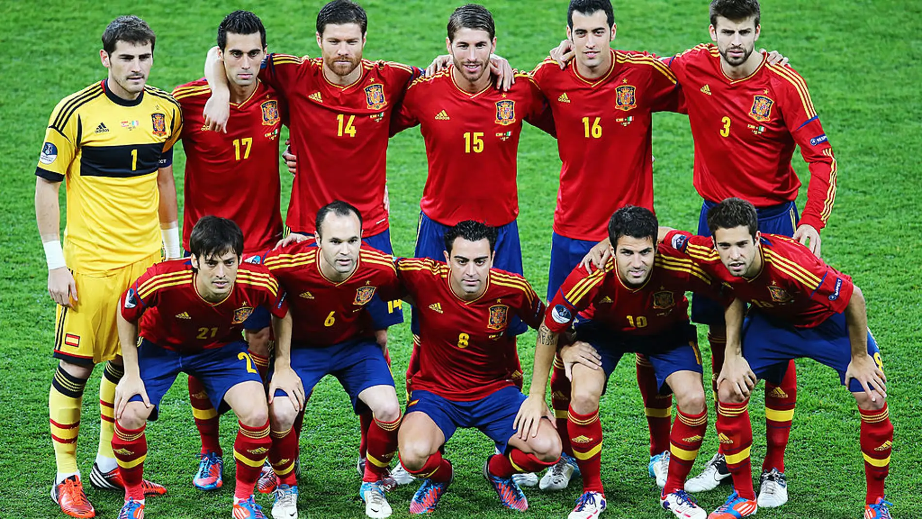 El once titular de España en la final de la Eurocopa 2012