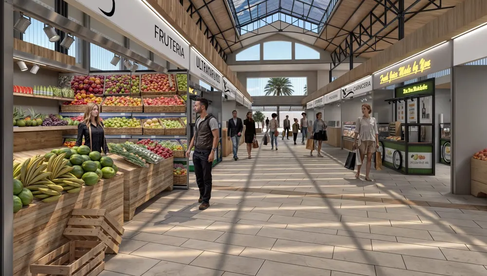 Simulación del aspecto que tendrá el nuevo Mercado Central de Elche. Simulación del aspecto que tendrá el nuevo Mercado Central de Elche.