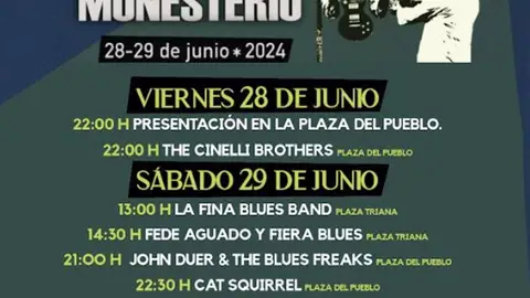 El III Festival Jamón&Blues reunirá el 28 y 29 de junio en Monesterio a bandas internacionales, nacionales y extremeñas El III Festival Jamón&Blues reunirá el 28 y 29 de junio en Monesterio a bandas internacionales, nacionales y extremeñas