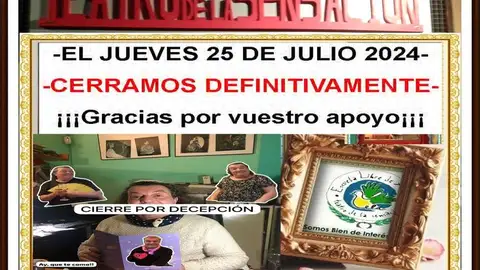 Teatro de la Sensación cerrará en julio Teatro de la Sensación cerrará en julio