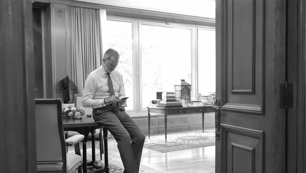 Una de las imágenes de Felipe VI difundidas por la Casa Real por el décimo aniversario de su reinado Una de las imágenes de Felipe VI difundidas por la Casa Real por el décimo aniversario de su reinado