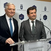 Cañizares y Chamorro durante la rueda de prensa Cañizares y Chamorro durante la rueda de prensa