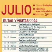 Turismo de Orihuela organiza excursiones nocturnas en las rutas turísticas de julio Turismo de Orihuela organiza excursiones nocturnas en las rutas turísticas de julio