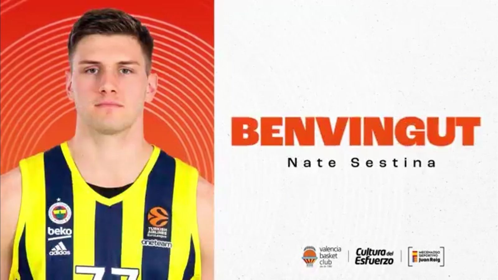 Nate Sestina, nuevo jugador de Valencia Basket Nate Sestina, nuevo jugador de Valencia Basket