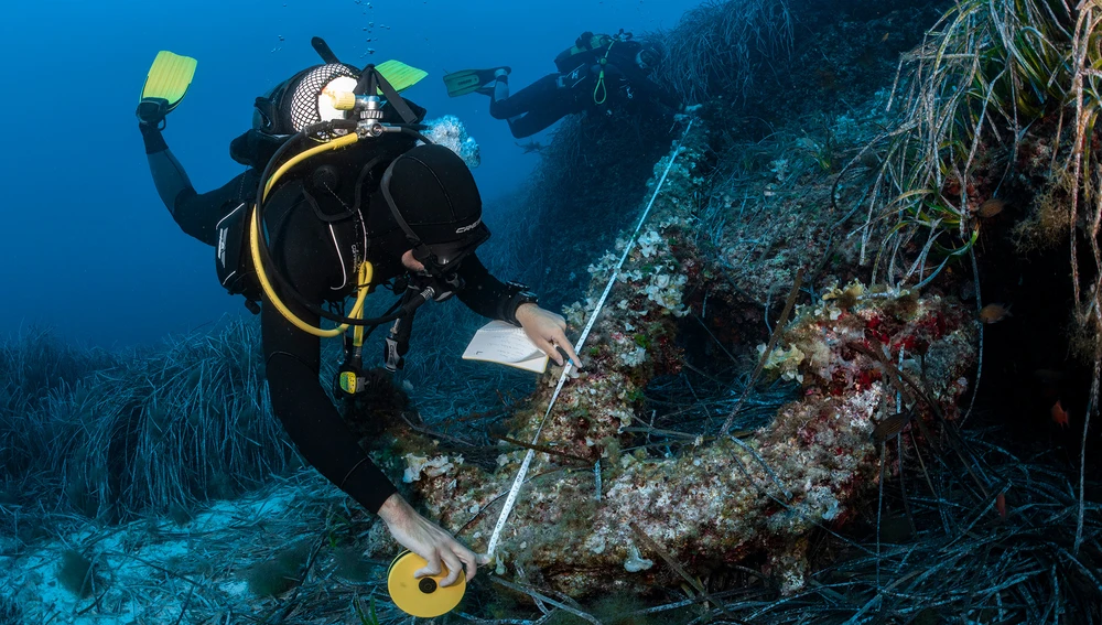 Ancla del siglo XVIII al norte de Formentera Ancla del siglo XVIII al norte de Formentera