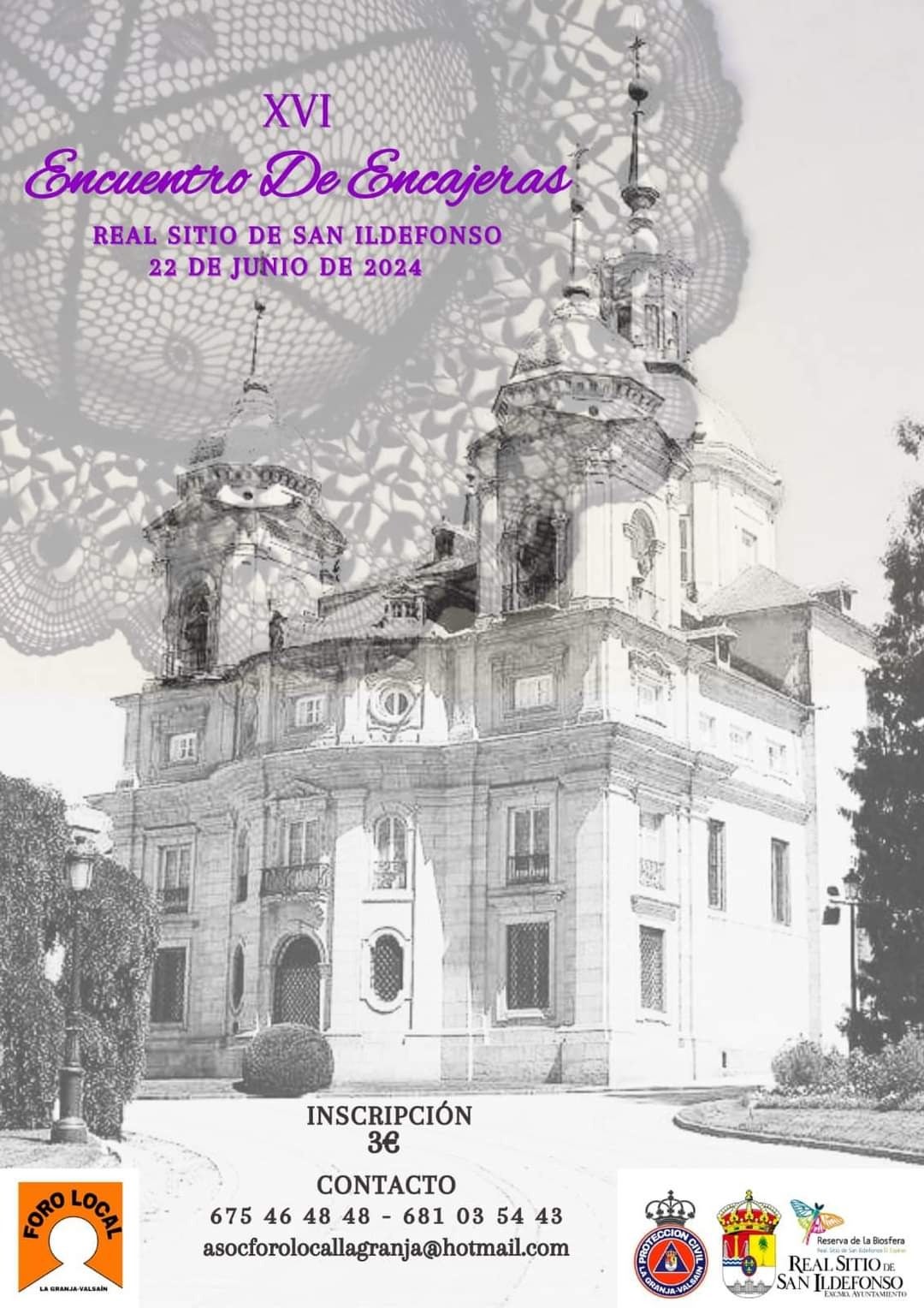 La Granja recibirá este sábado a unas 200 participantes del XVI Encuentro de Encajeras La Granja recibirá este sábado a unas 200 participantes del XVI Encuentro de Encajeras