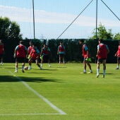 Entrenamiento del Málaga en Marbella