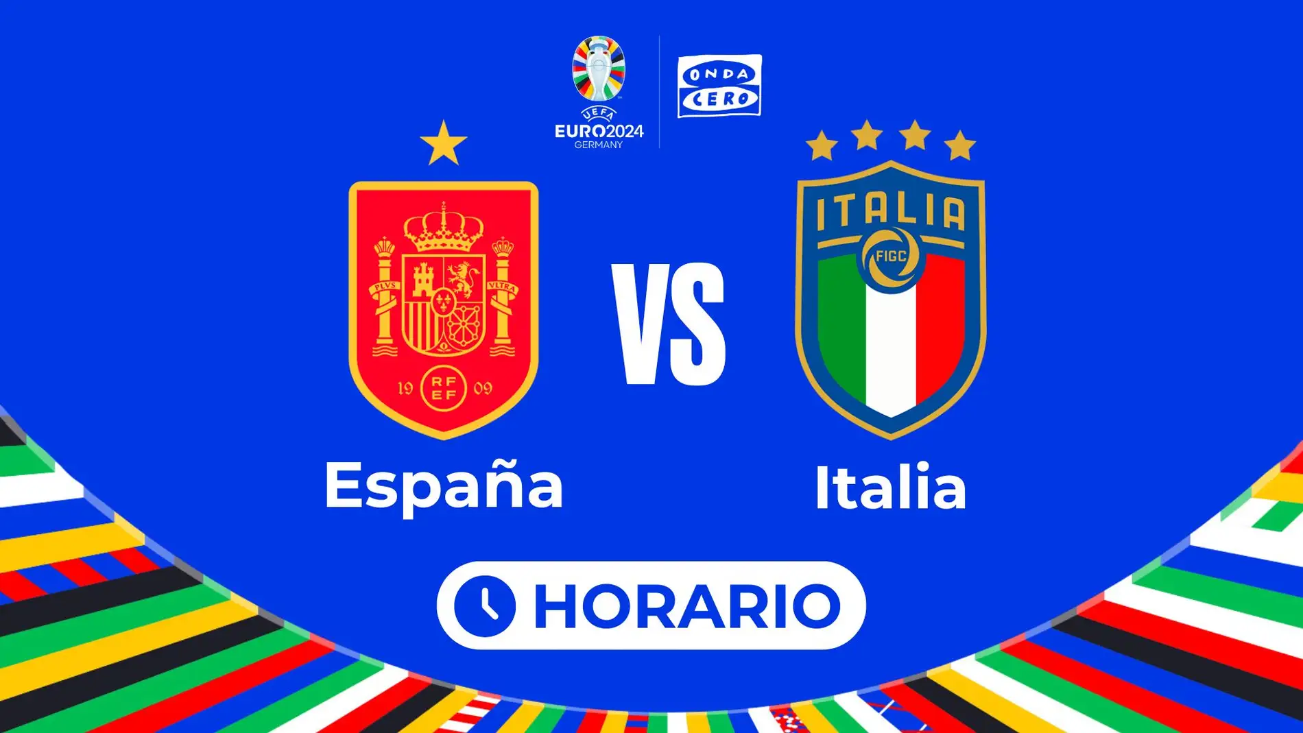 A qué hora juega España contra Italia en la Eurocopa 2024.