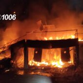 Incendio en el edificio abandonado