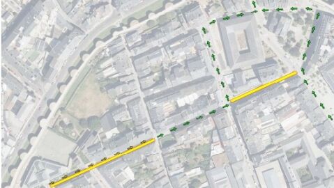 Cambios de tráfico en Montevideo por las obras de peatonalización