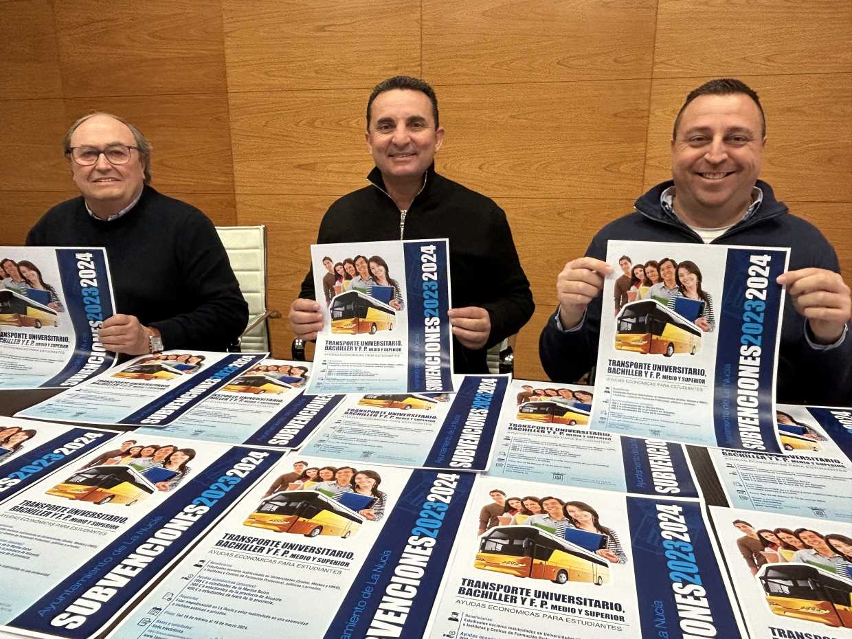 Los alumnos universitarios y de FP de la Nucía comienzan a cobrar las ayudas al transporte Los alumnos universitarios y de FP de la Nucía comienzan a cobrar las ayudas al transporte