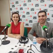 Irene Pardo y Francisco Javier Núñez, en los estudios de Onda Cero Ciudad Real