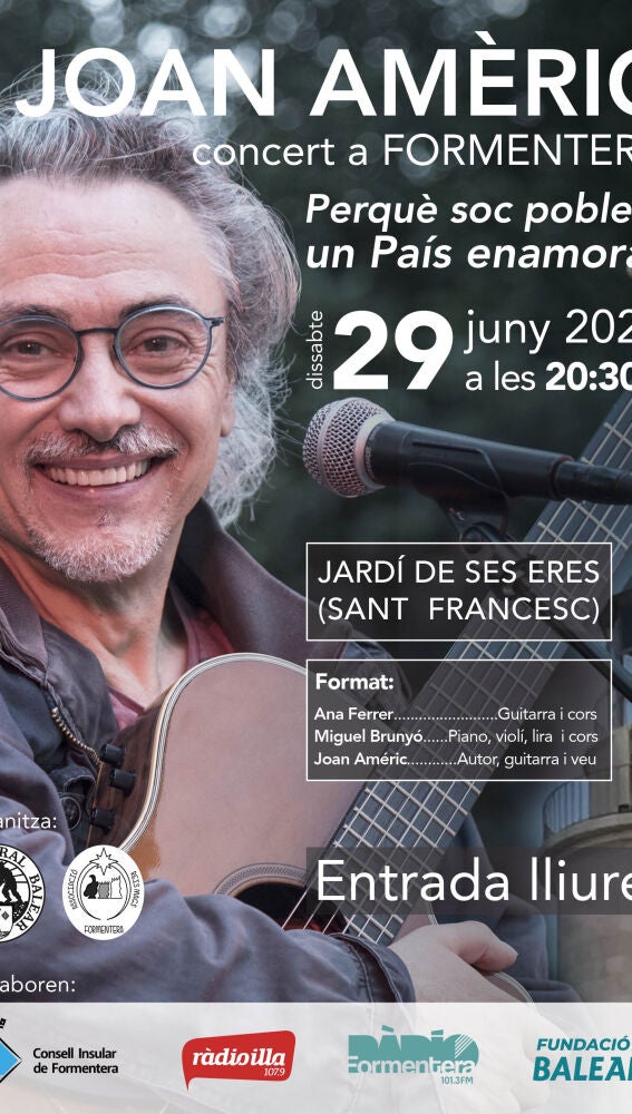 Joan Amèric actúa el sábado en Formentera