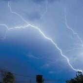 Rayo durante una tormenta