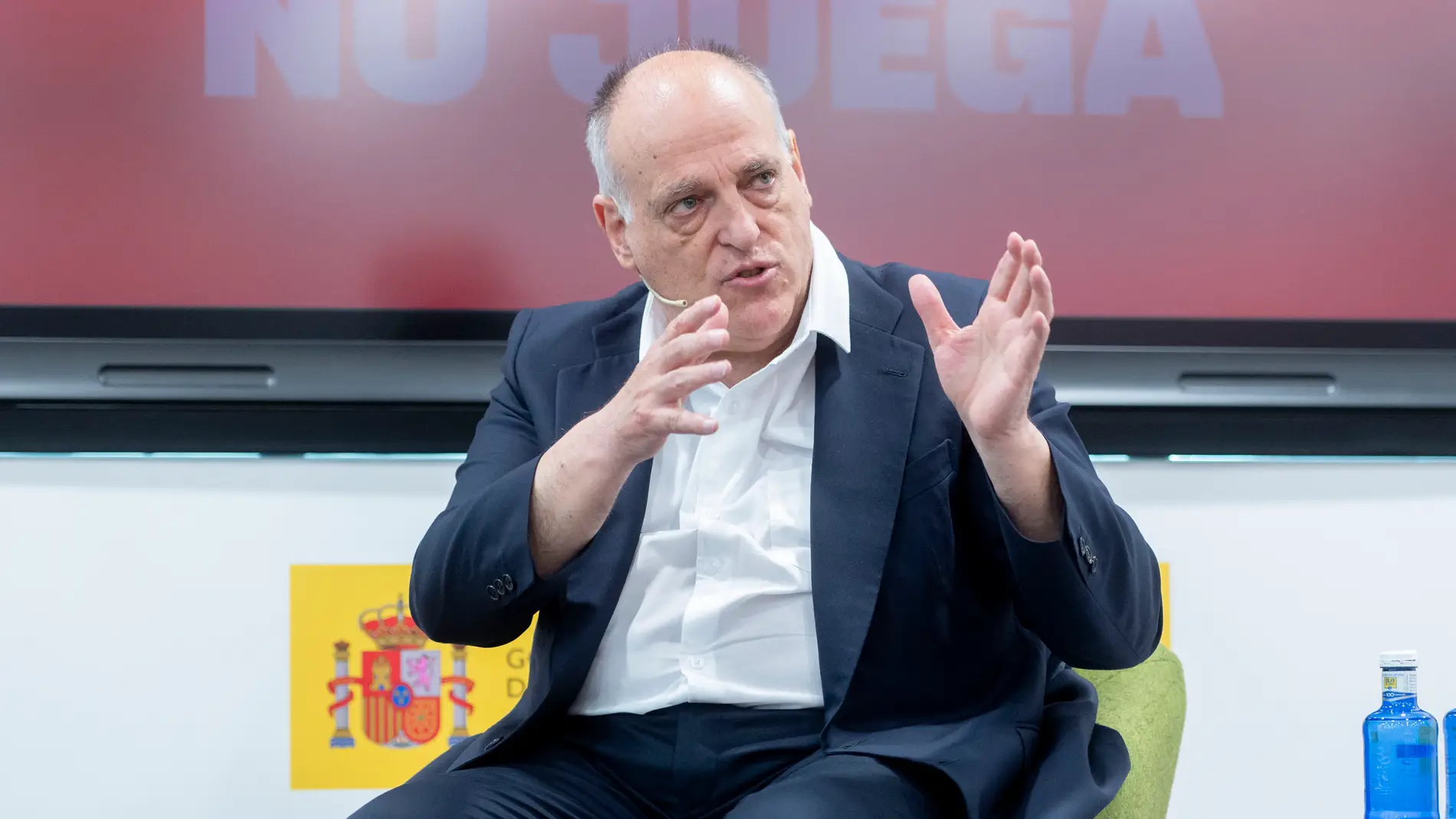 Javier Tebas en la campaña contra el racismo de LaLiga Javier Tebas en la campaña contra el racismo de LaLiga