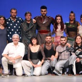 Els intèrprets del muntatge de "Tirant Lo Blanc" que s'està fent al Teatre Romea.