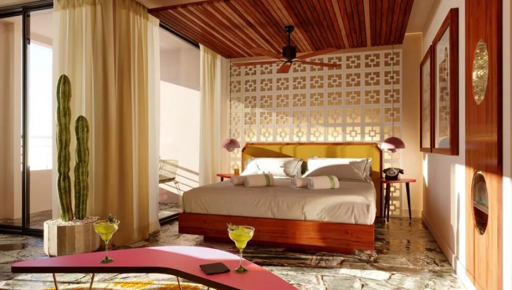 Habitación del hotel Los Felices. Fashion Hotel de la Bahía de Sant Antoni