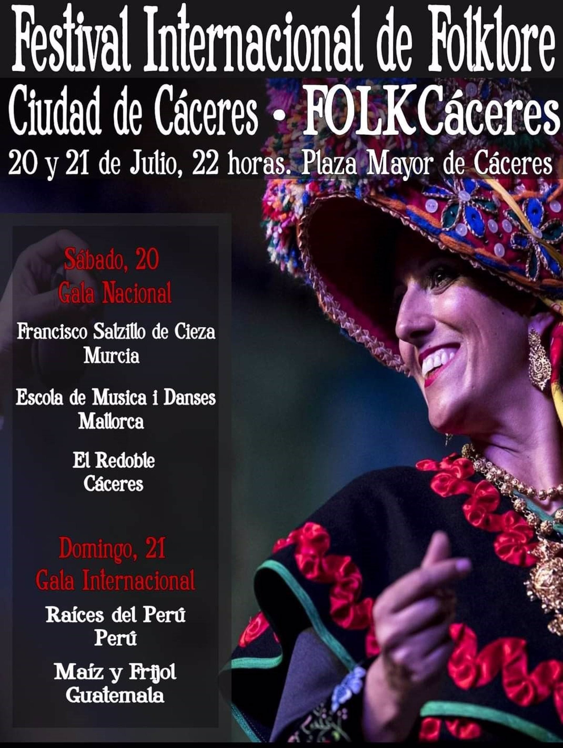 El Festival Internacional de Folklore recalará en Cáceres los días 20 y 21 de julio con cinco agrupaciones El Festival Internacional de Folklore recalará en Cáceres los días 20 y 21 de julio con cinco agrupaciones