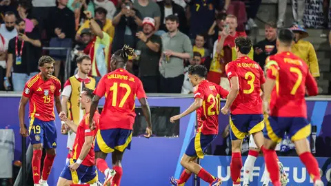 Los jugadores de la Selección española celebran un gol Los jugadores de la Selección española celebran un gol