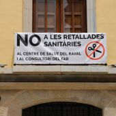 Cartel de protesta contra los recortes sanitarios 