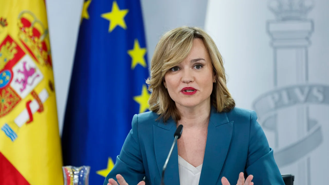 La ministra portavoz, Pilar Alegría, durante la rueda de prensa posterior al Consejo de Ministros