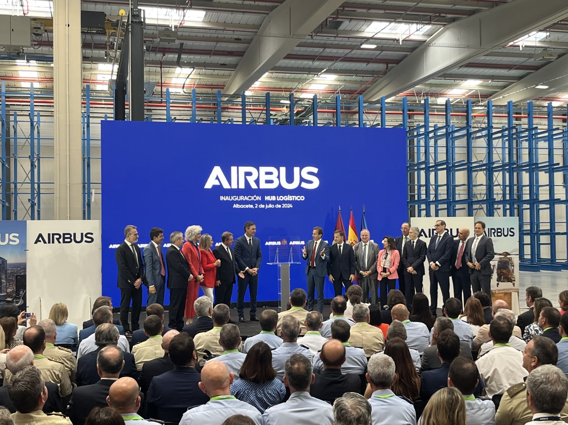 Pedro Sánchez inaugura el Hub Logístico de Airbus en Albacete Pedro Sánchez inaugura el Hub Logístico de Airbus en Albacete