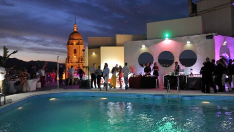 Terraza del hotel Málaga Palacio